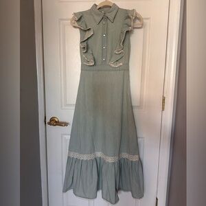 slim fit dress slacks Miu Miu little black dress with bow tie and lace back – Velvet Archive main image 1